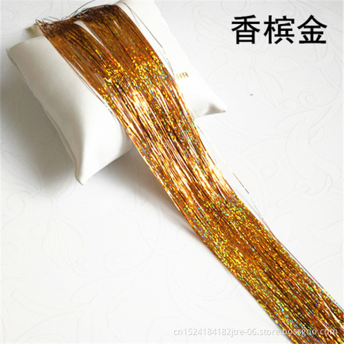 Hot Sale Silk Tinsel Hair Extensions Colorful Hair Tinsel Beautiful hair accessories